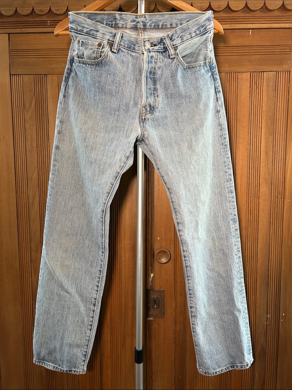 Levi’s Vintage 501 Men's Light Blue Denim Jeans - Classic Straight Fit 29x30